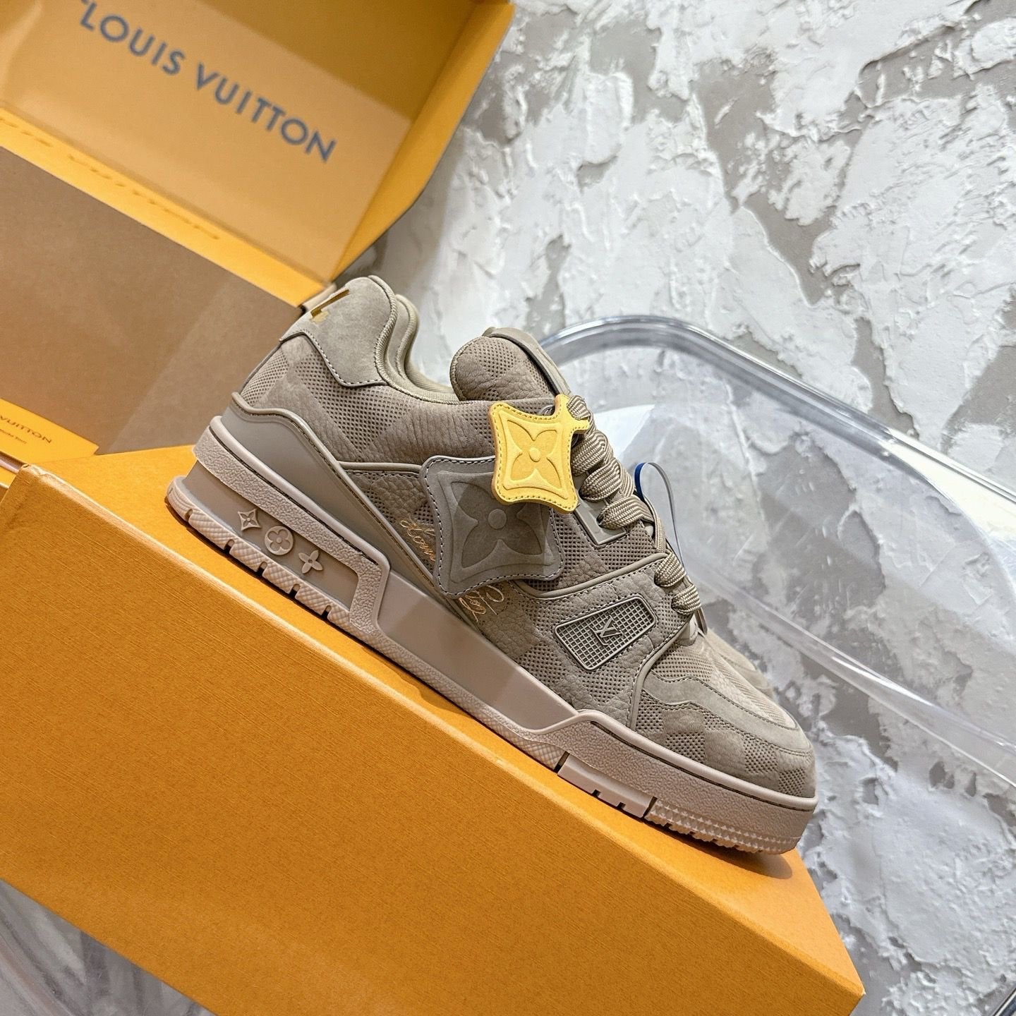 Louis Vuitton Trainer Suede Mocha Brown