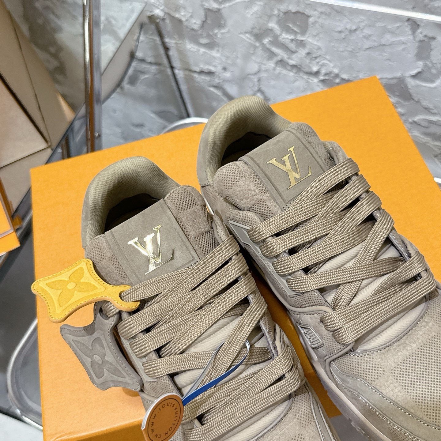 Louis Vuitton Trainer Suede Mocha Brown