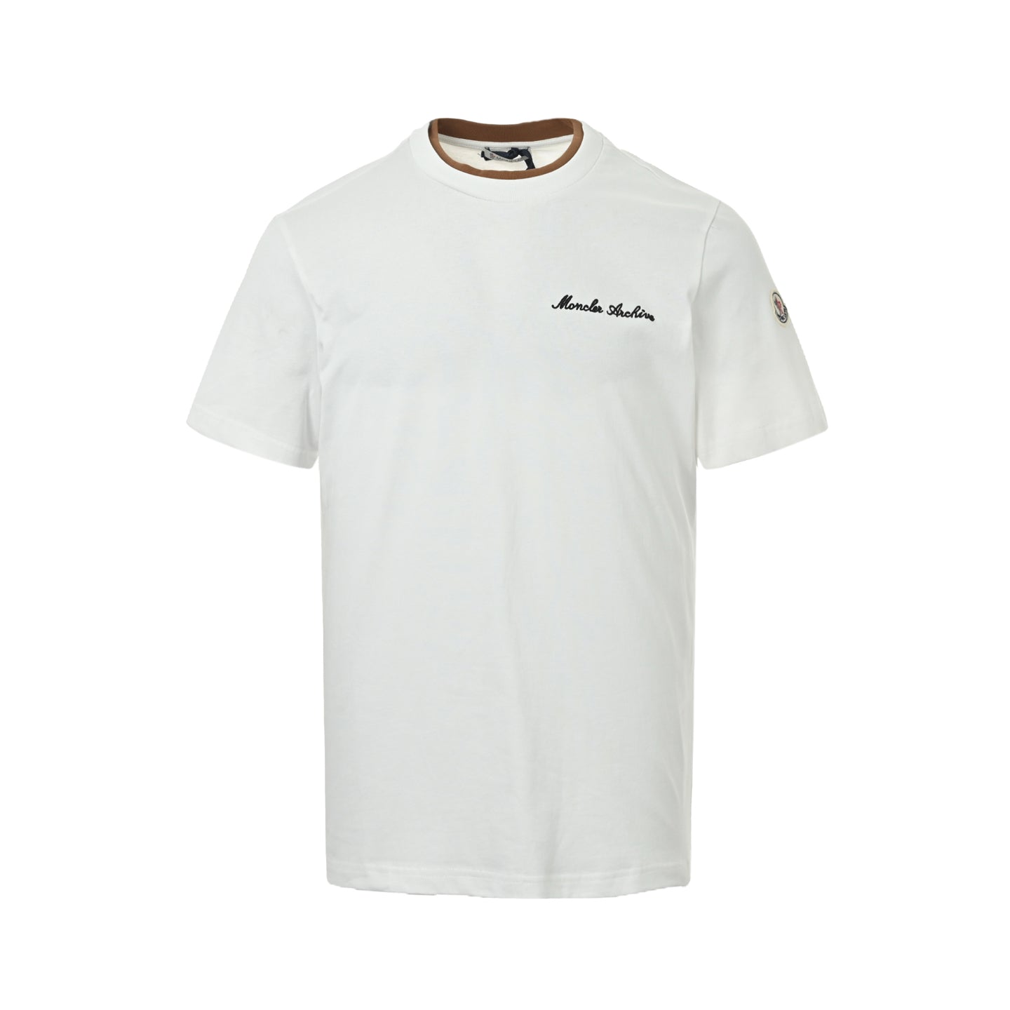 Moncler Crew Neck T-Shirt Logo In White