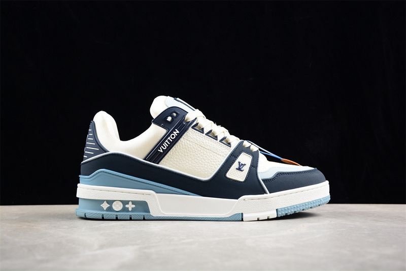 Louis Vuitton Trainer Blue Suede