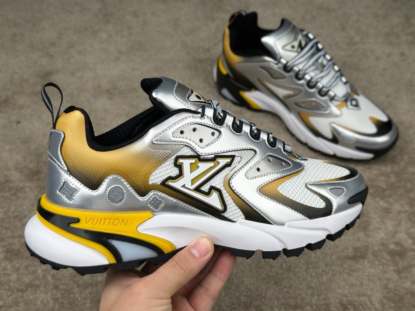 Louis Vuitton Runner Tatic Silver Yellow