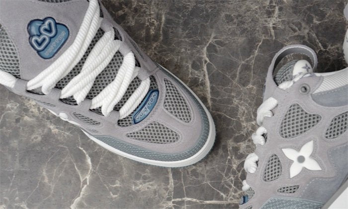 Louis Vuitton Skate Suede Grey White