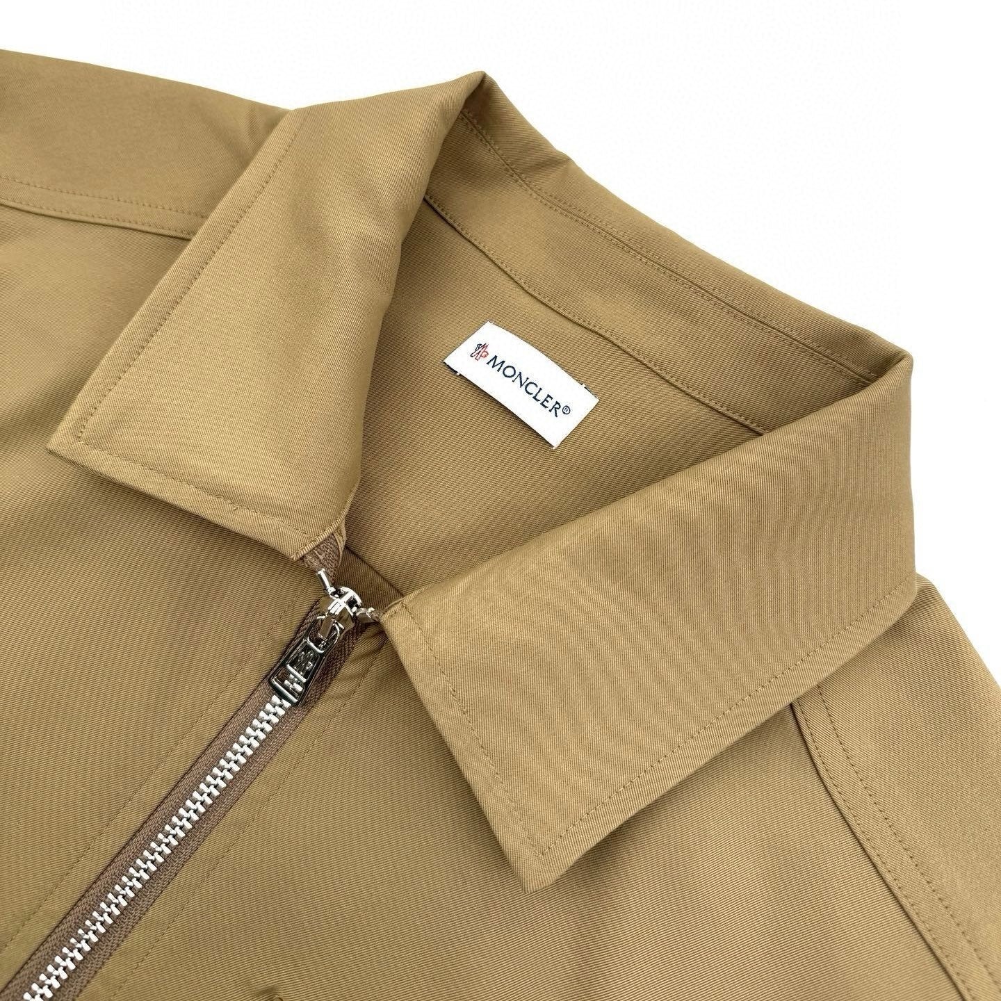 Moncler Brown Stretch-Cotton Collared Jacket