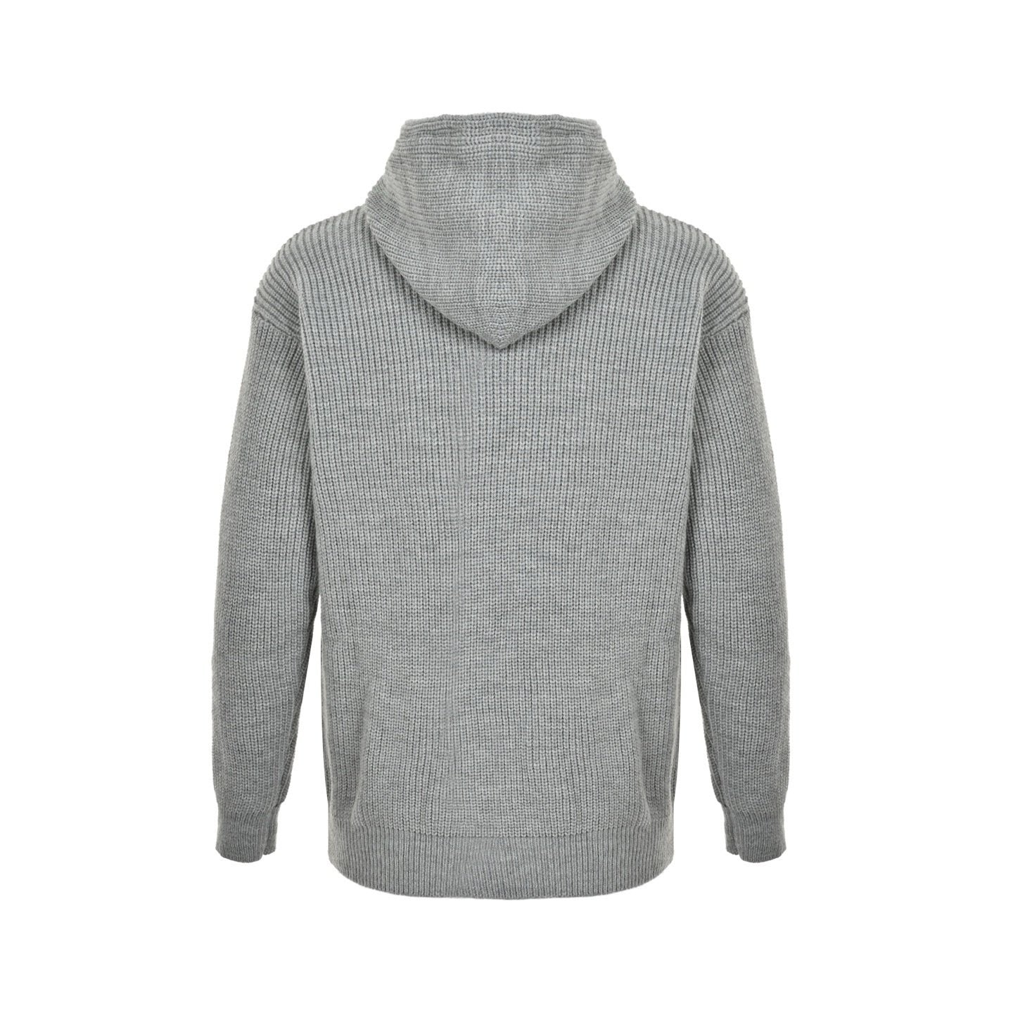 Celine Logo-Appliqued Ribbed Wool In Grey Relaxed Fit