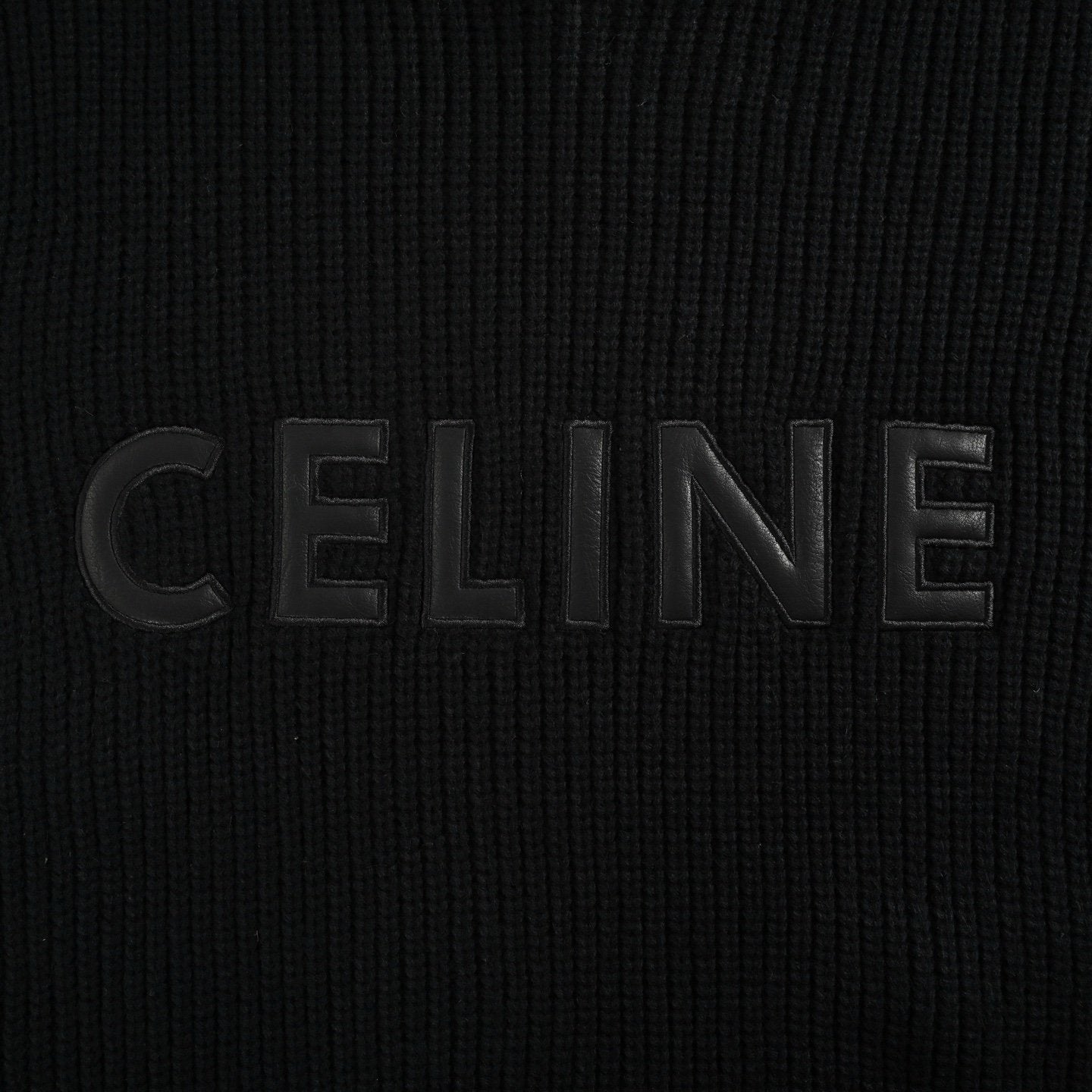 Celine Black Wool Loose Hoodie Relaxed Fit