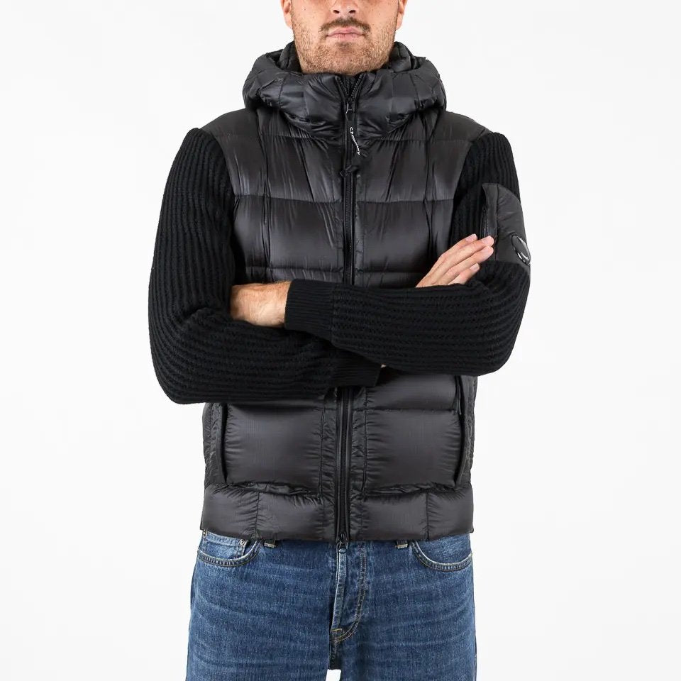 C.P. Company Merino Wool Padded Jacket In Black