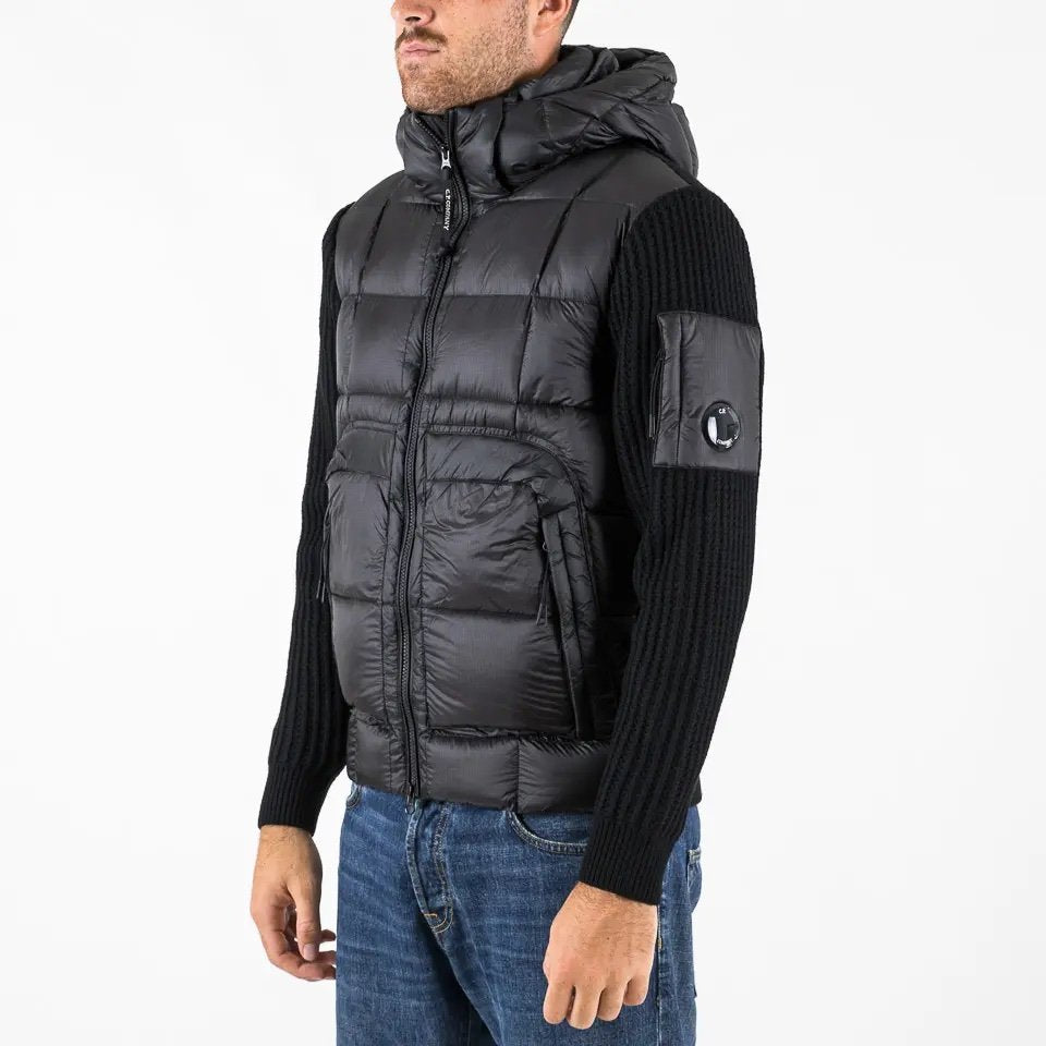 C.P. Company Merino Wool Padded Jacket In Black