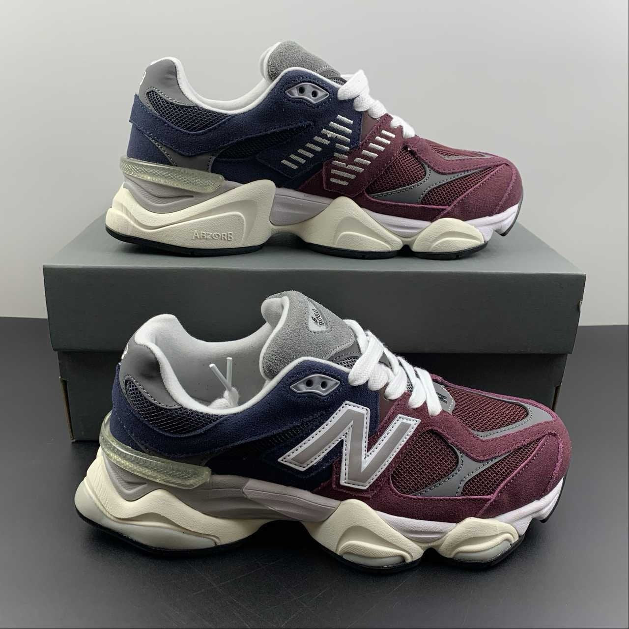 New Balance 9060 Pepsi Bordeaux/Navy