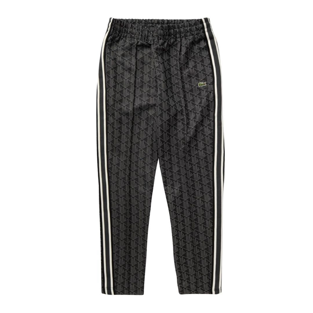 Lacoste Jacquard Monogram Tracksuit In Black