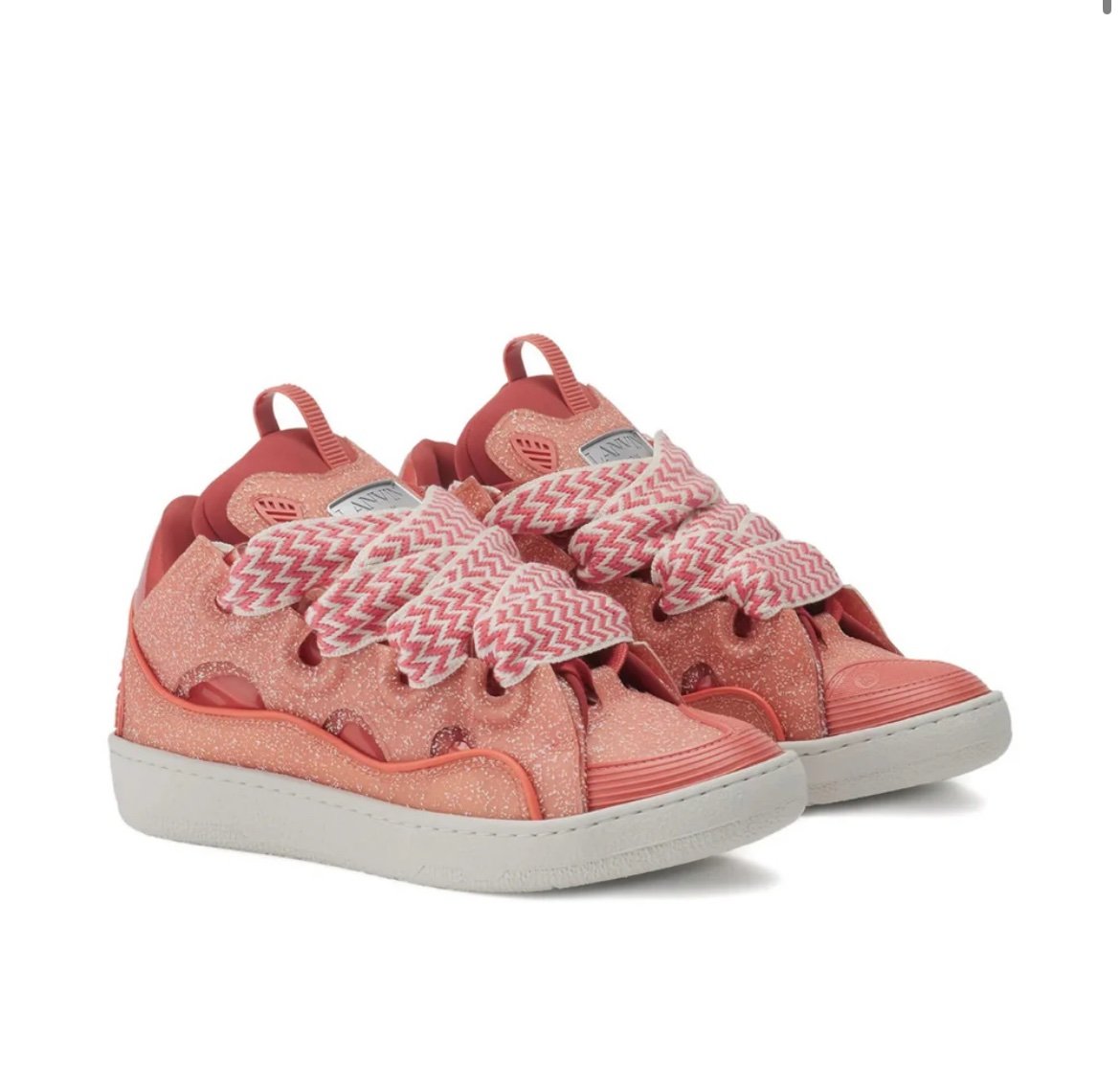 Lanvin Curb Sneaker Pink White