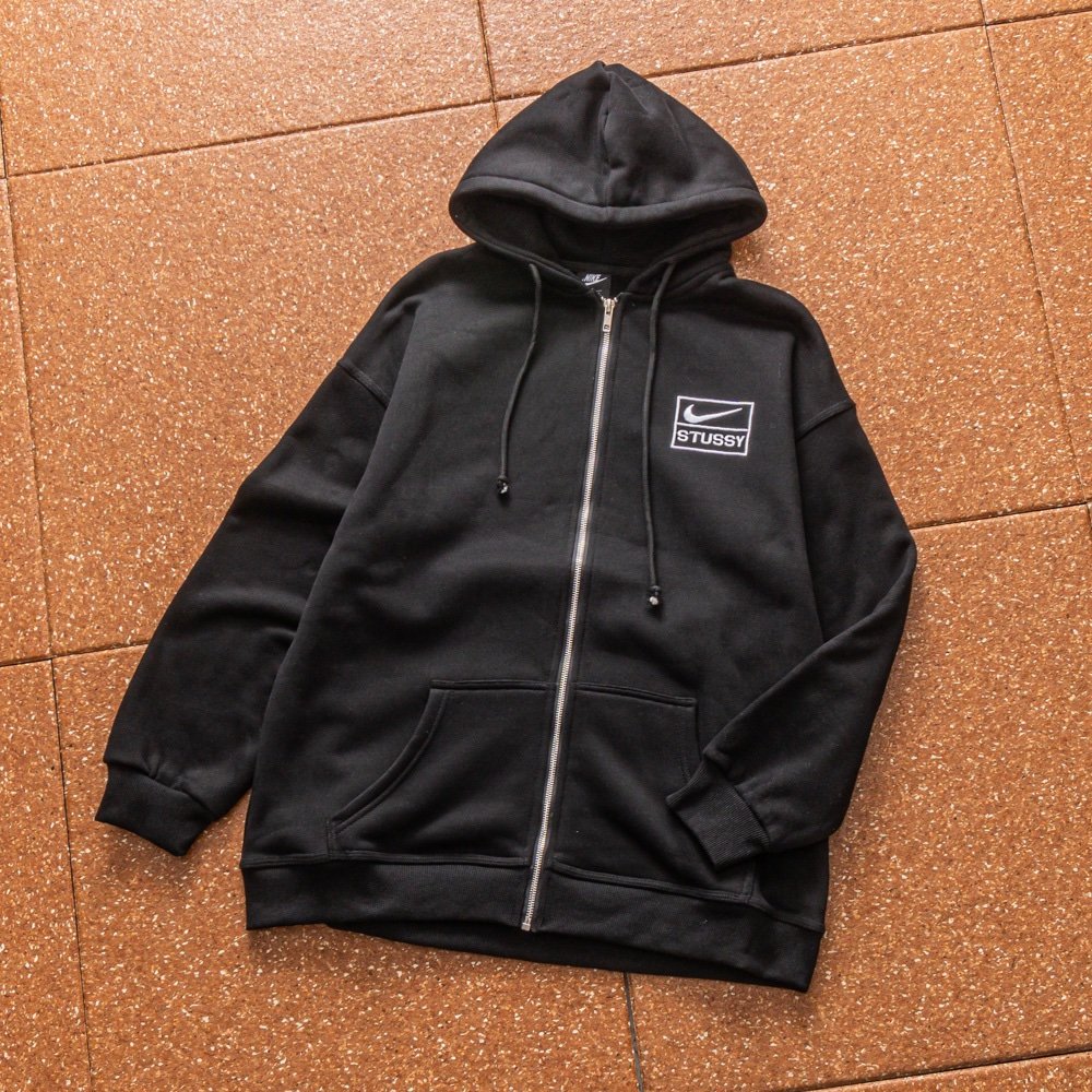 Stussy x Nike Zip Up Fleece Tracksuit Black