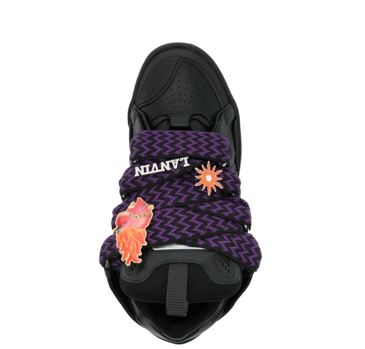 Lanvin Curb Sneaker Black Purple