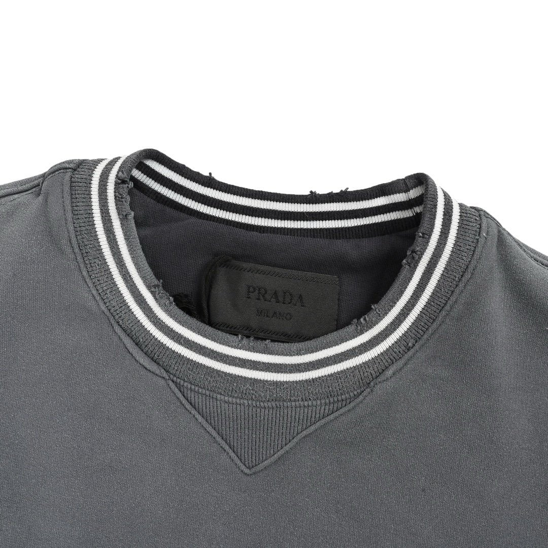 Prada Dark Grey Overlay Sweater