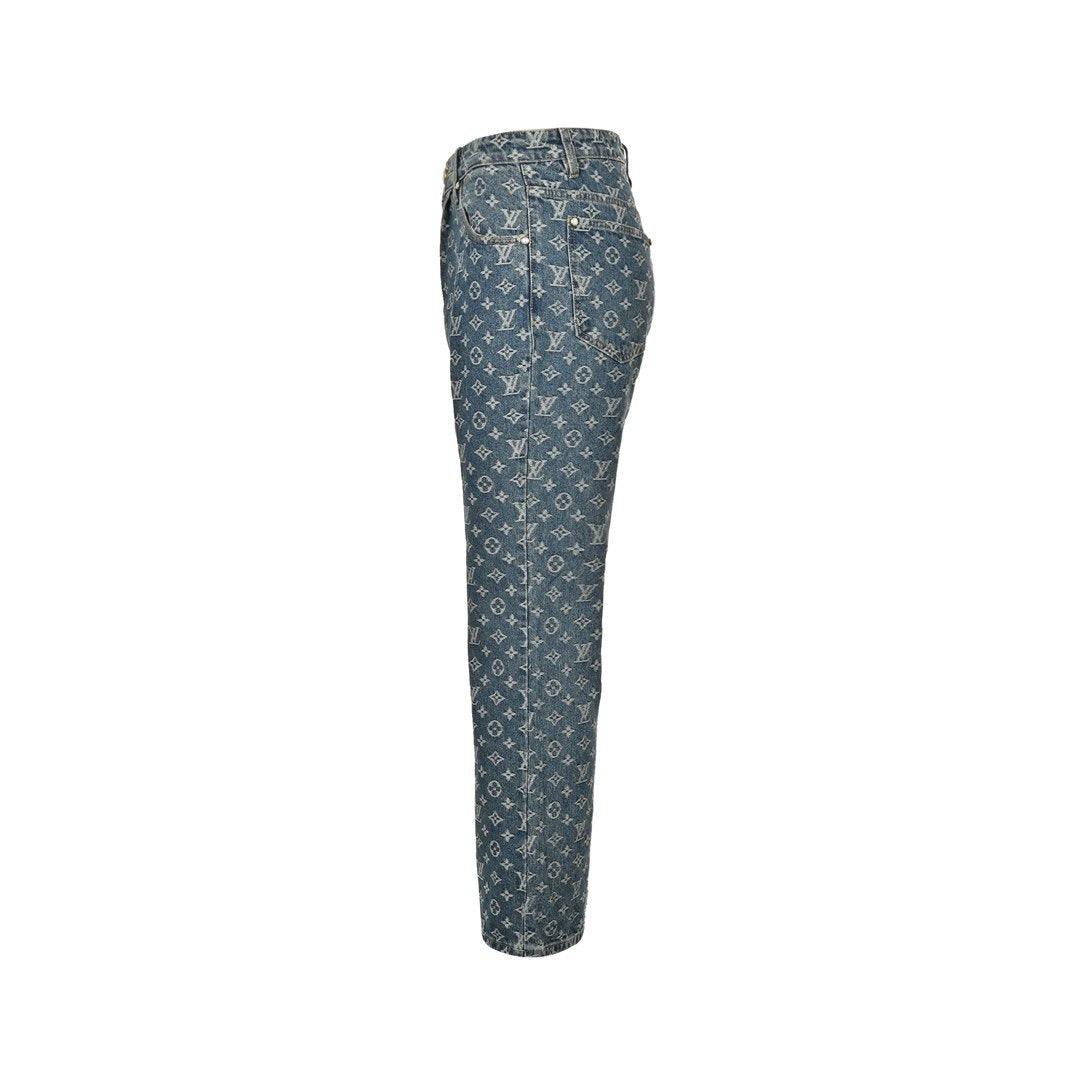 Louis Vuitton Blue Denim Straight Jeans