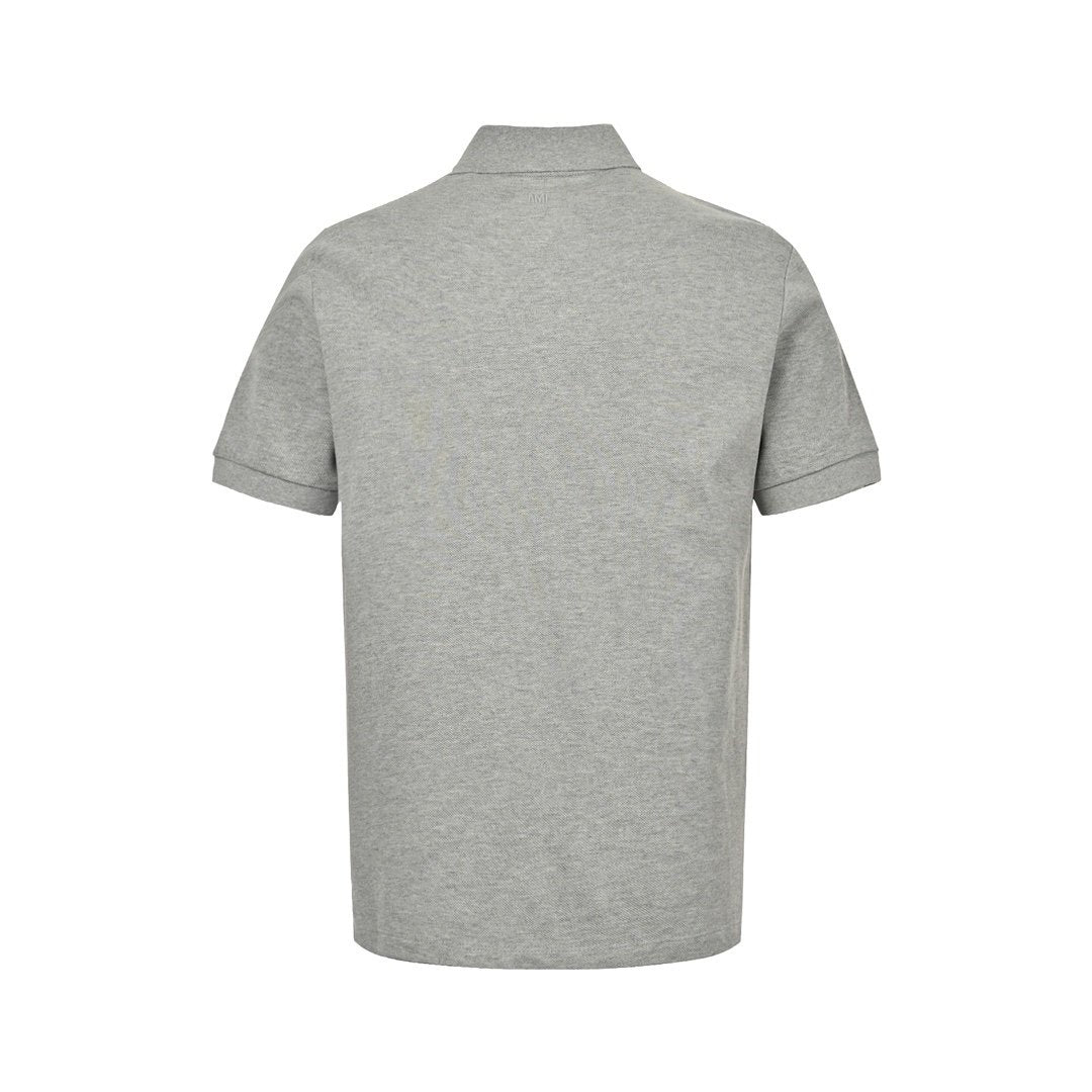 Ami Paris Polo Shirt In Grey