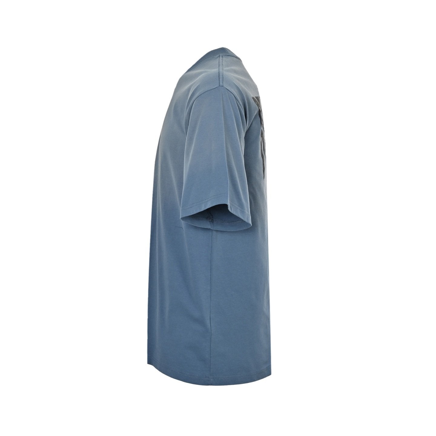 Balenciaga Oversized Printed Cotton Jersey T-Shirt Blue