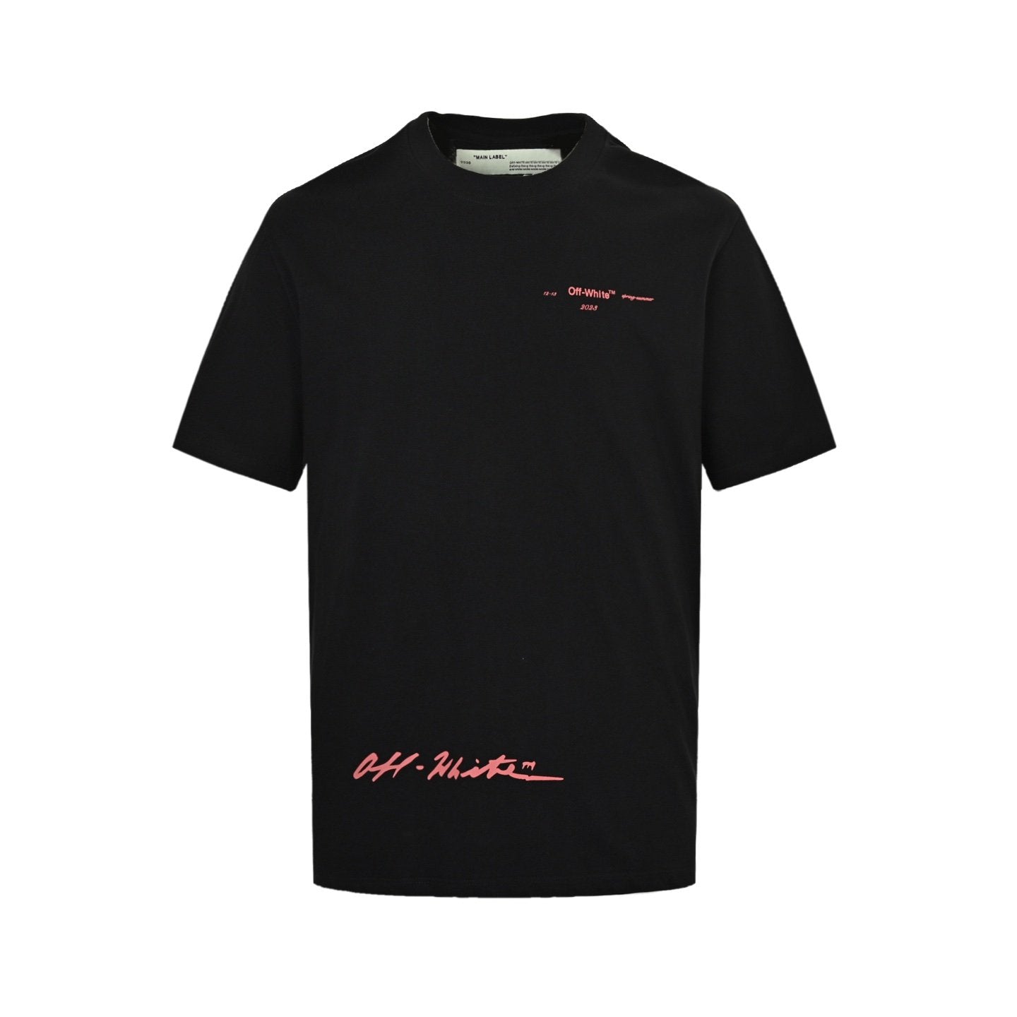 Off White Short Sleeve Black T-Shirt