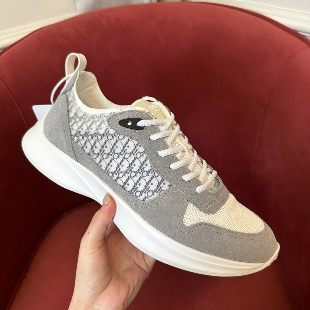 Dior B25 Suede Grey White