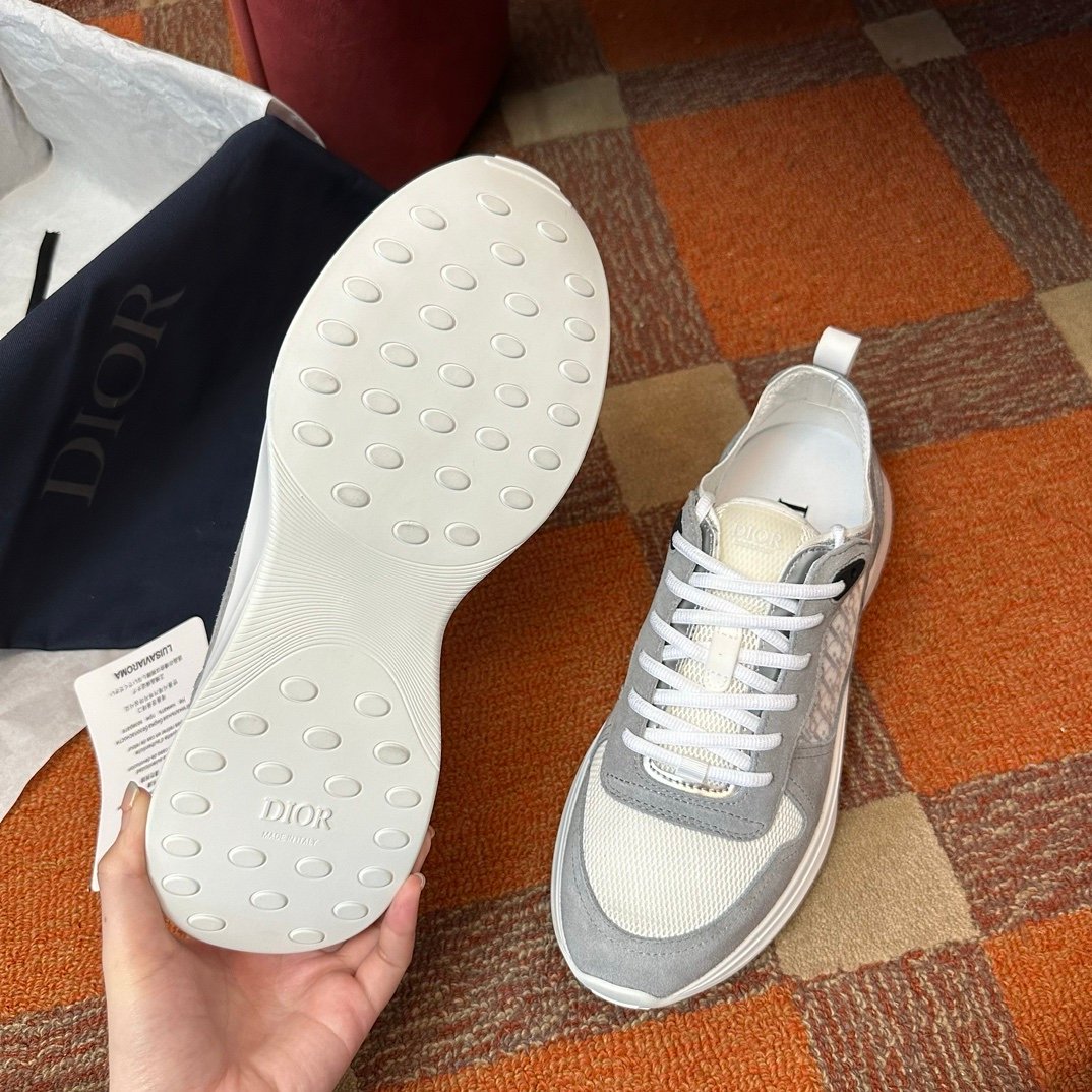Dior B25 Suede Grey White