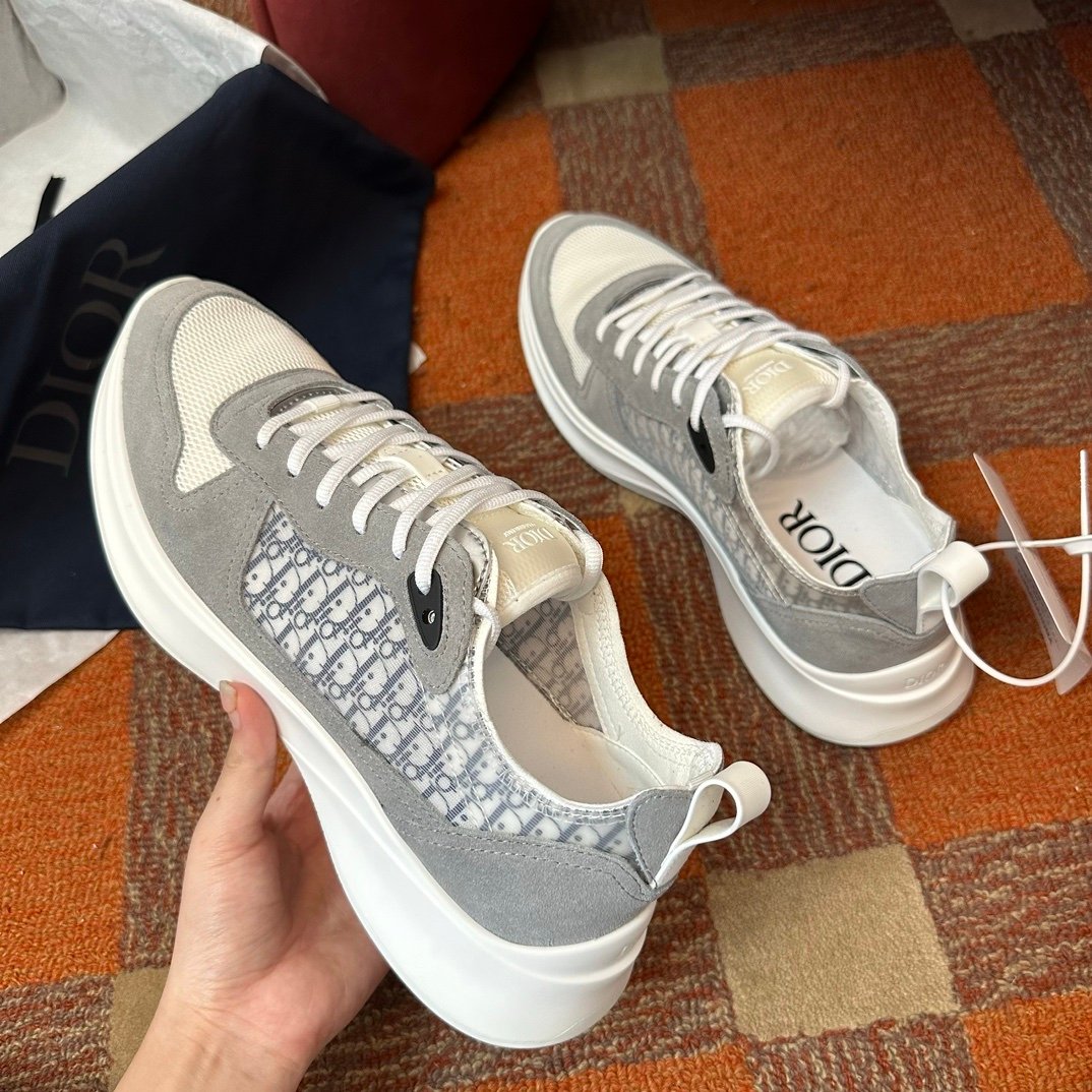 Dior B25 Suede Grey White