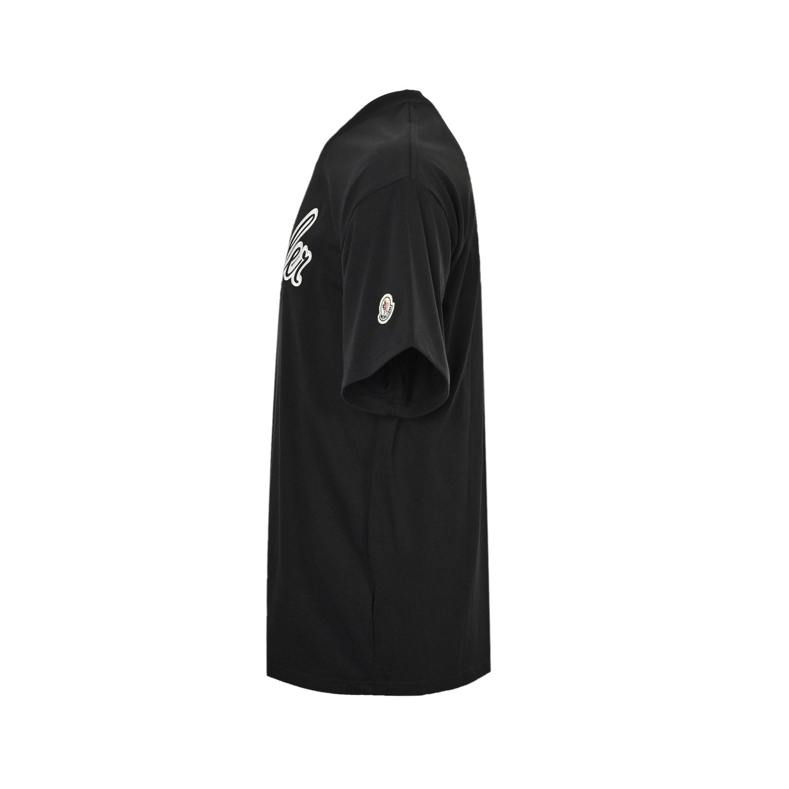 Moncler Logo Cotton Jersey T-Shirt in Black