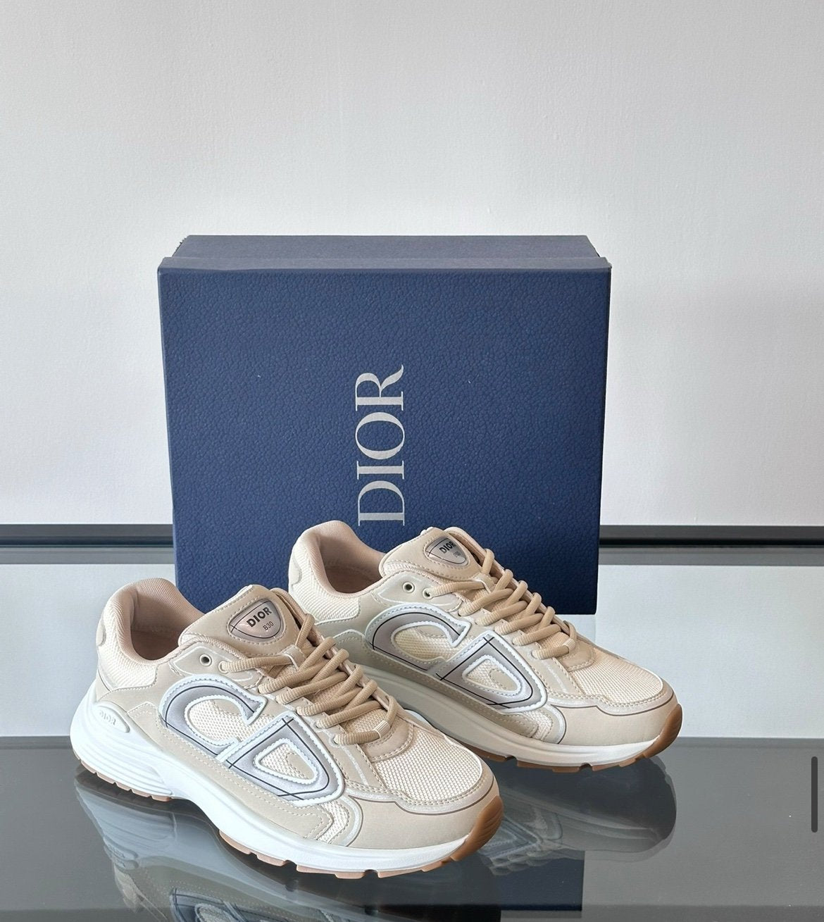 Dior B30 Reflective Beige White