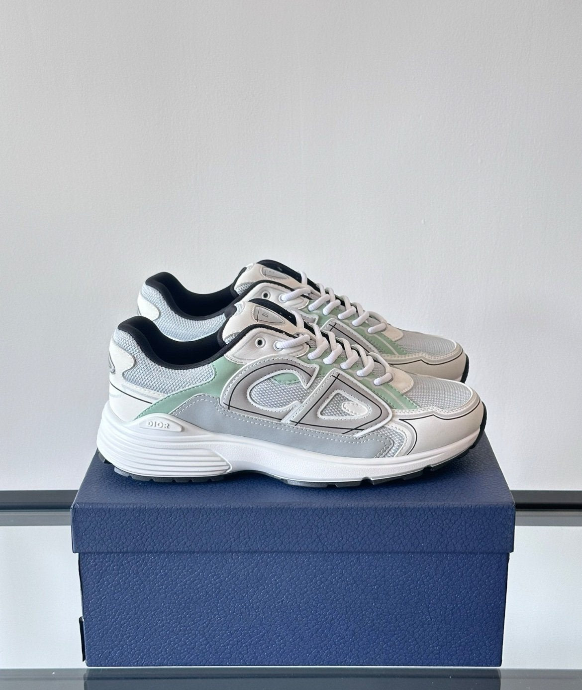 Dior B30 Reflective White Silver Mint