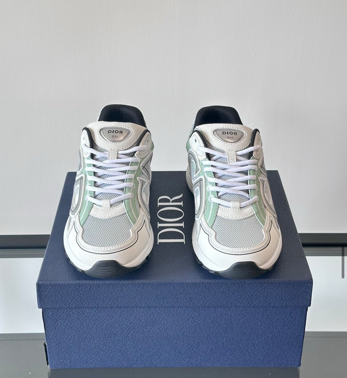 Dior B30 Reflective White Silver Mint