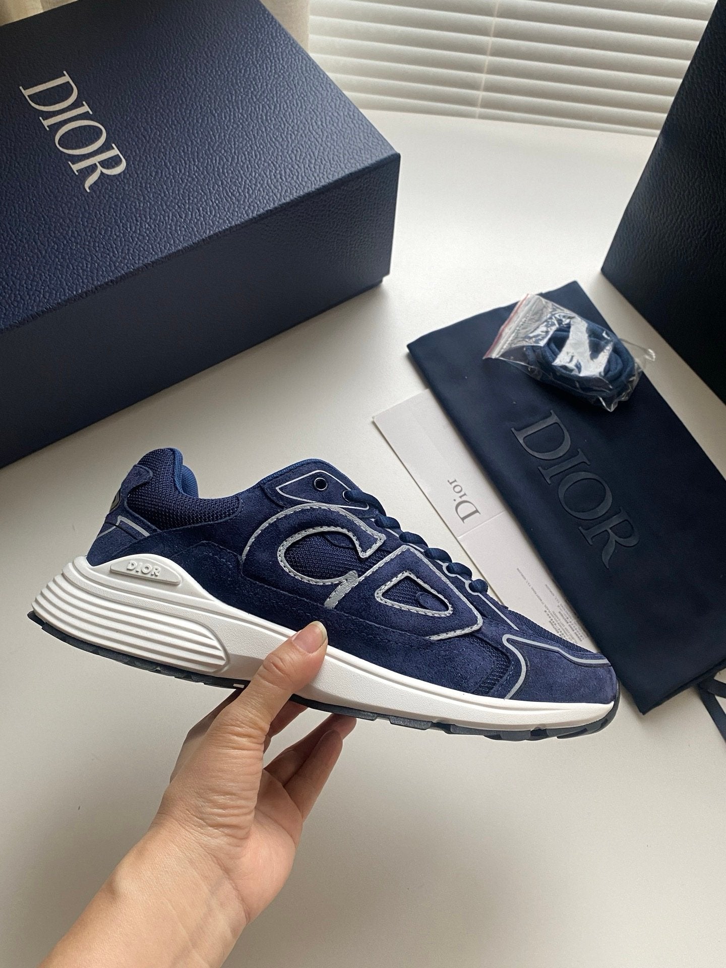 Dior B30 Suede Navy Blue