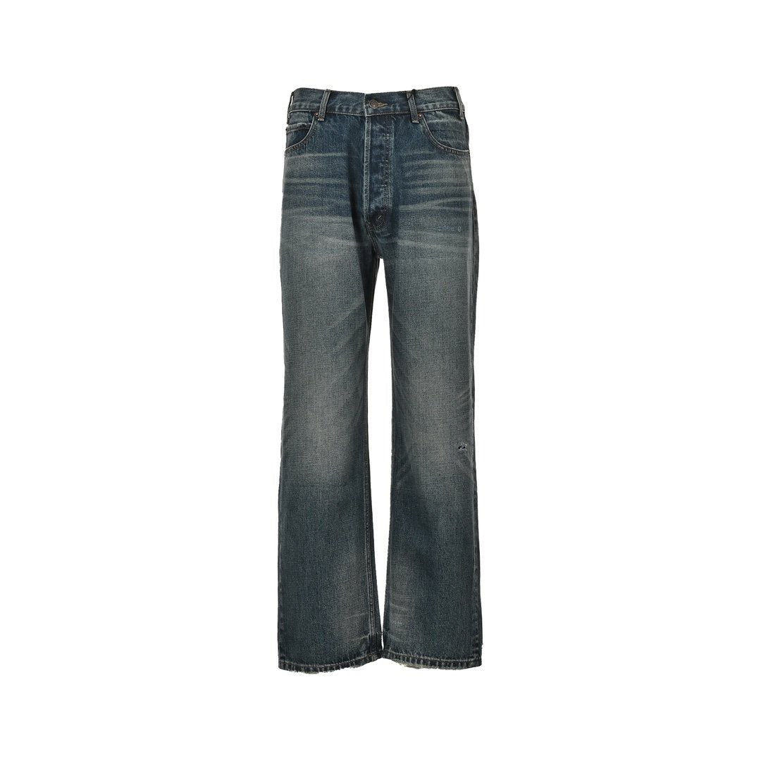Celine Blue Washed Raw Hem Cotton