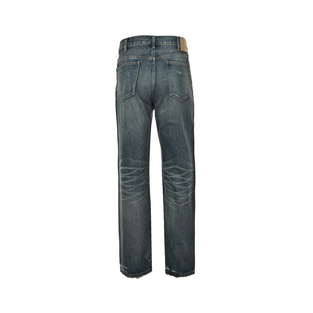 Celine Blue Washed Raw Hem Cotton