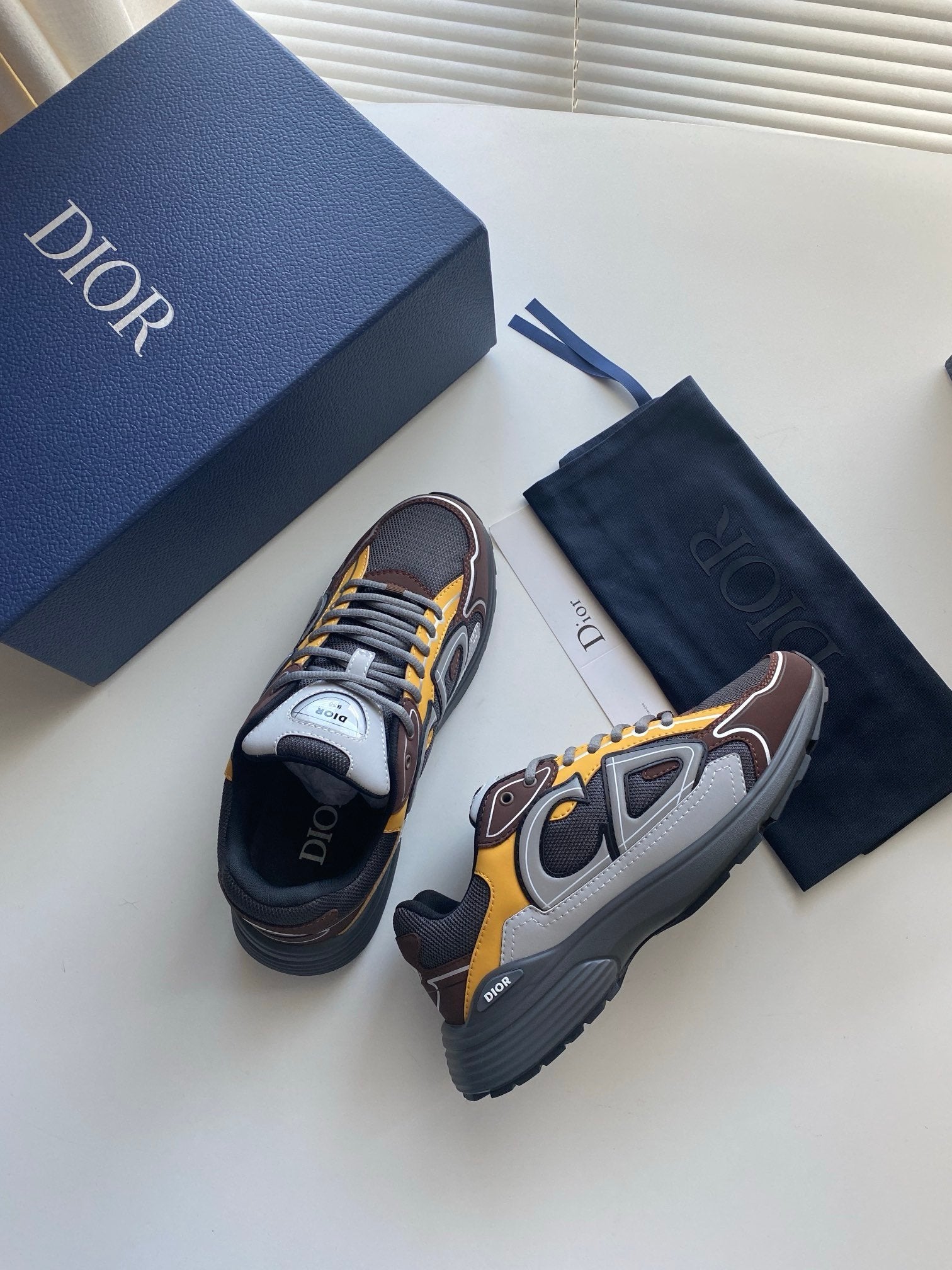 Dior B30 Reflective Bordeaux Yellow Black
