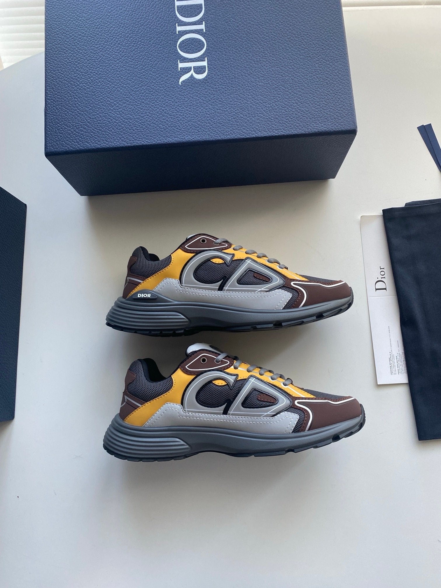 Dior B30 Reflective Bordeaux Yellow Black