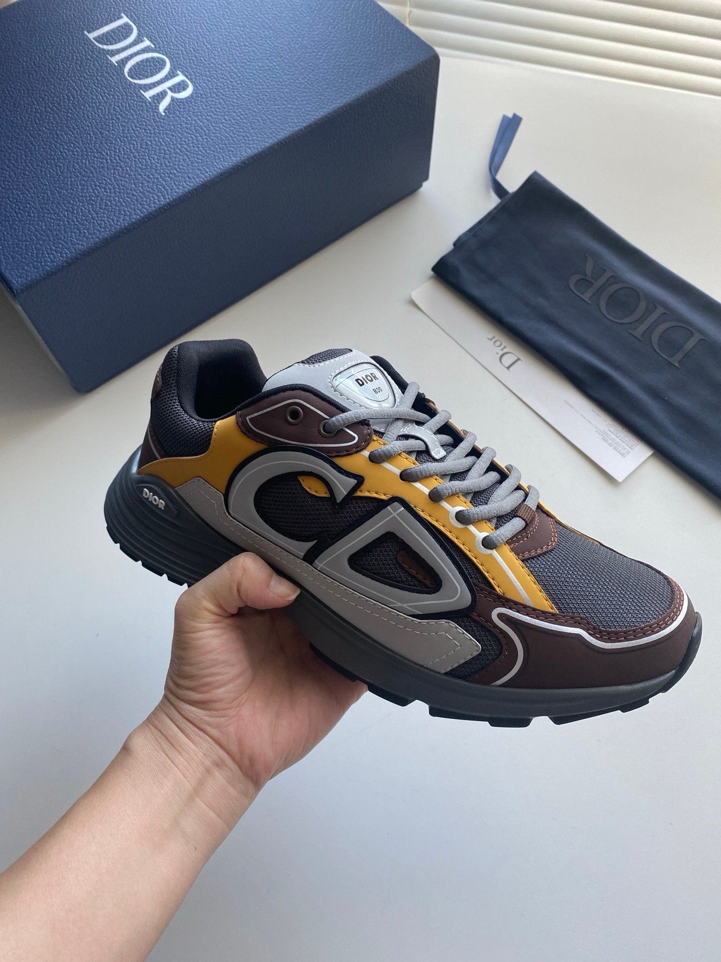 Dior B30 Reflective Bordeaux Yellow Black