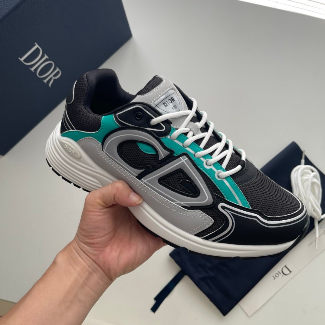 Dior B30 Reflective Black Green White