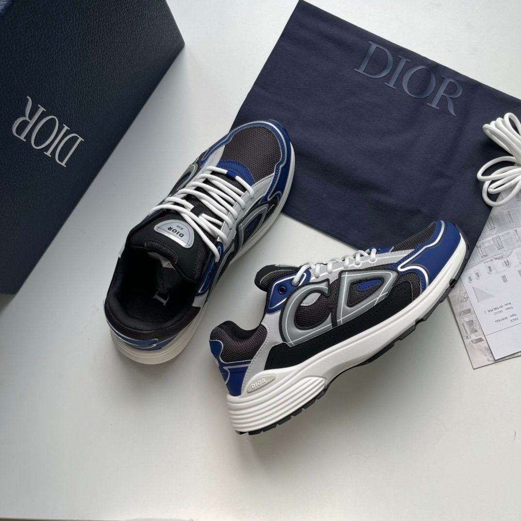 Dior B30 Reflective Navy/Black White Silver