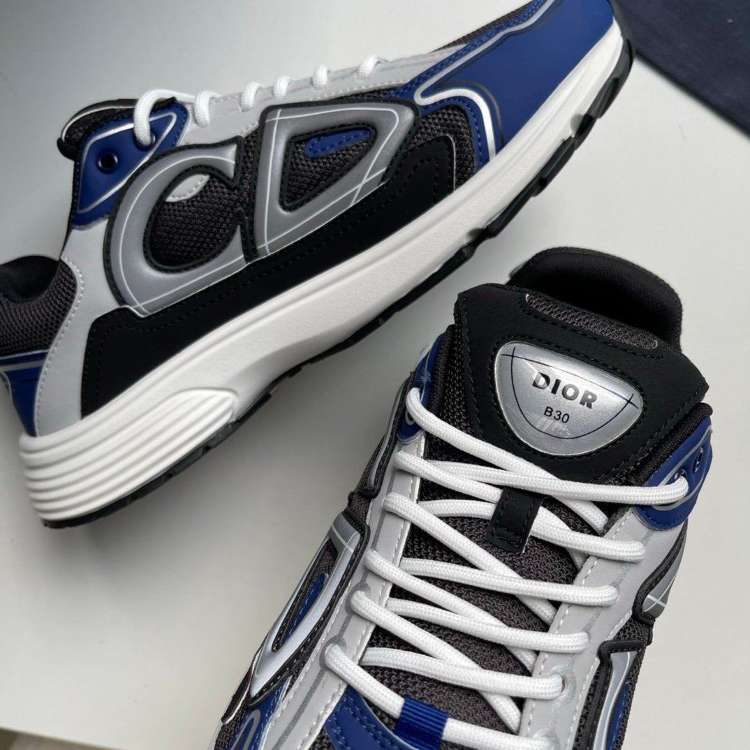 Dior B30 Reflective Navy/Black White Silver