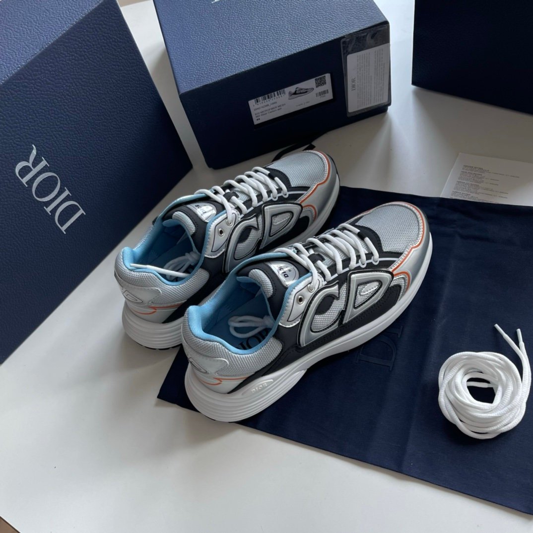 Dior B30 Reflective Silver Dark Grey
