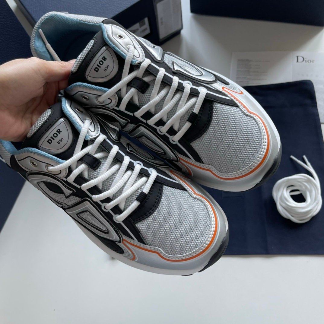 Dior B30 Reflective Silver Dark Grey