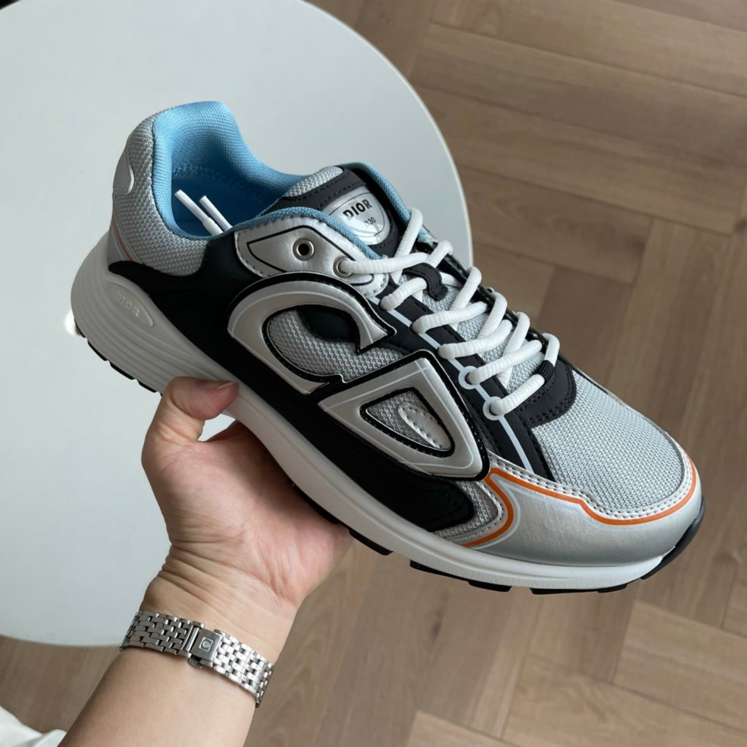 Dior B30 Reflective Silver Dark Grey