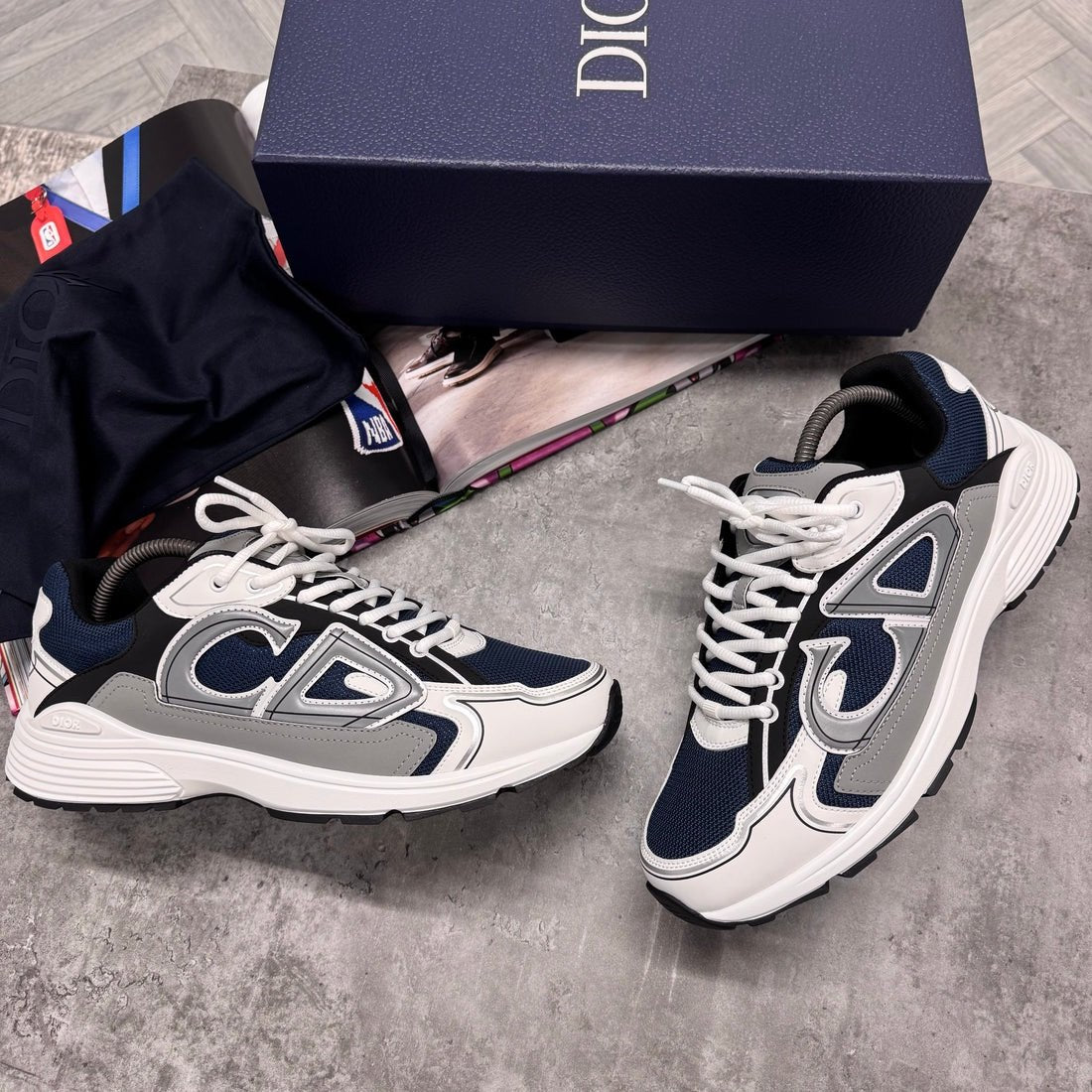 Dior B30 Reflective Blue/Grey Black White