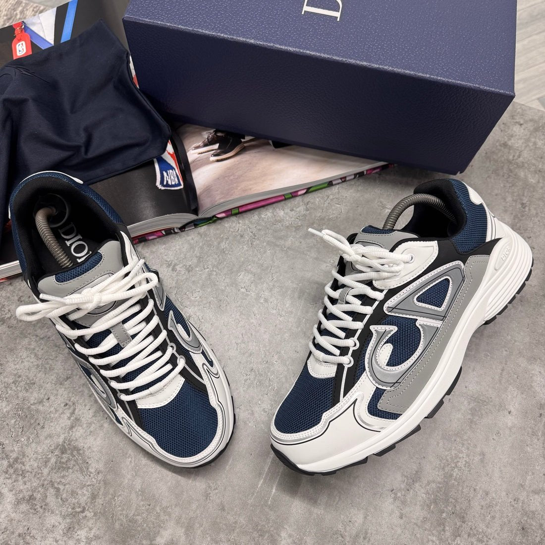 Dior B30 Reflective Blue/Grey Black White