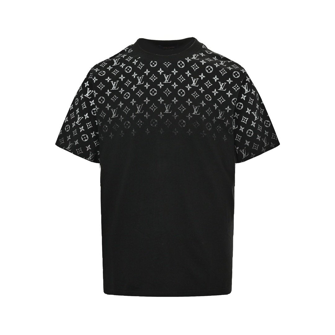 Louis Vuitton Gardient Cotton T-Shirt Black White