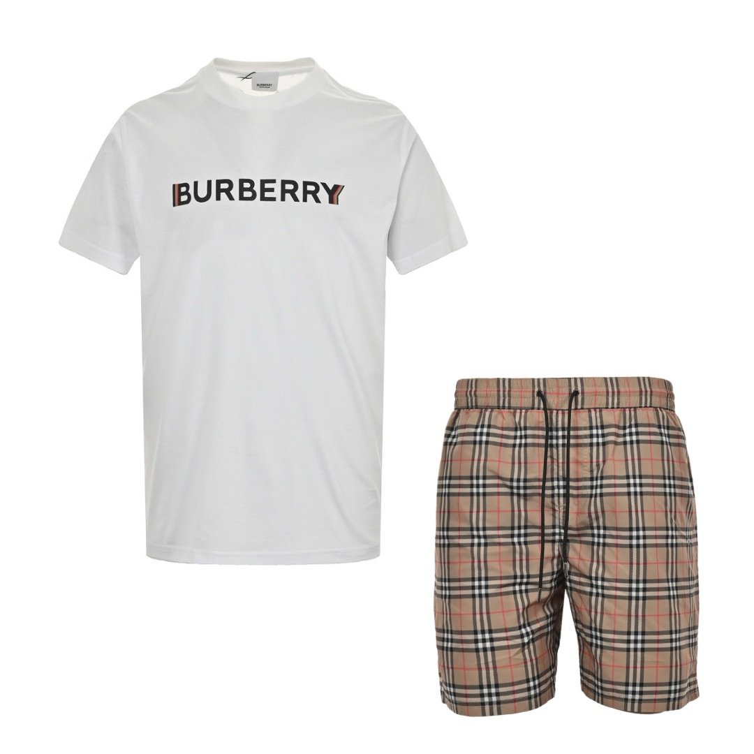 Burberry 2-Piece Summer Set White Beige