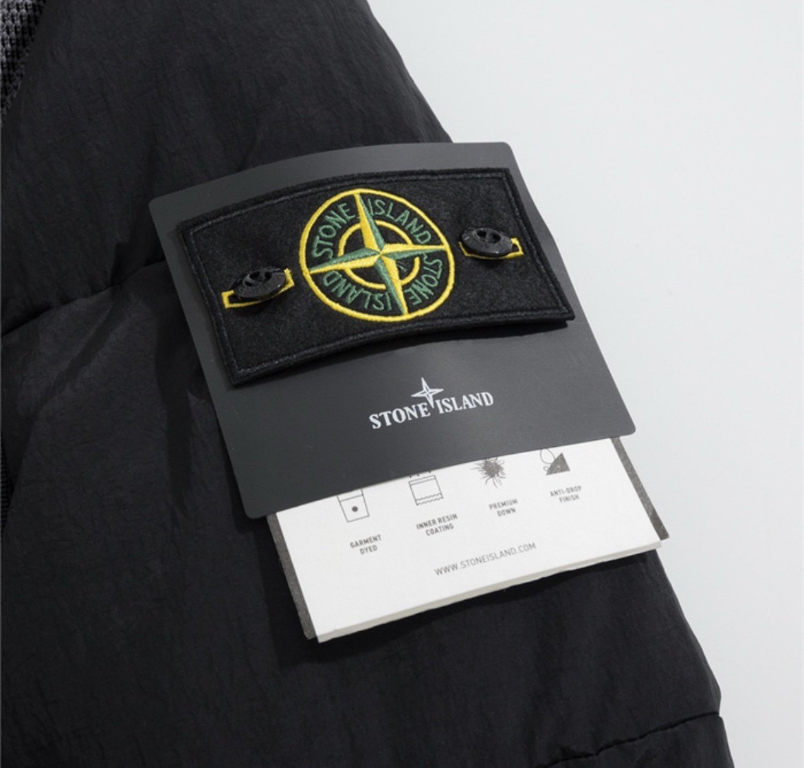 Stone Island Real Down Jacket Black