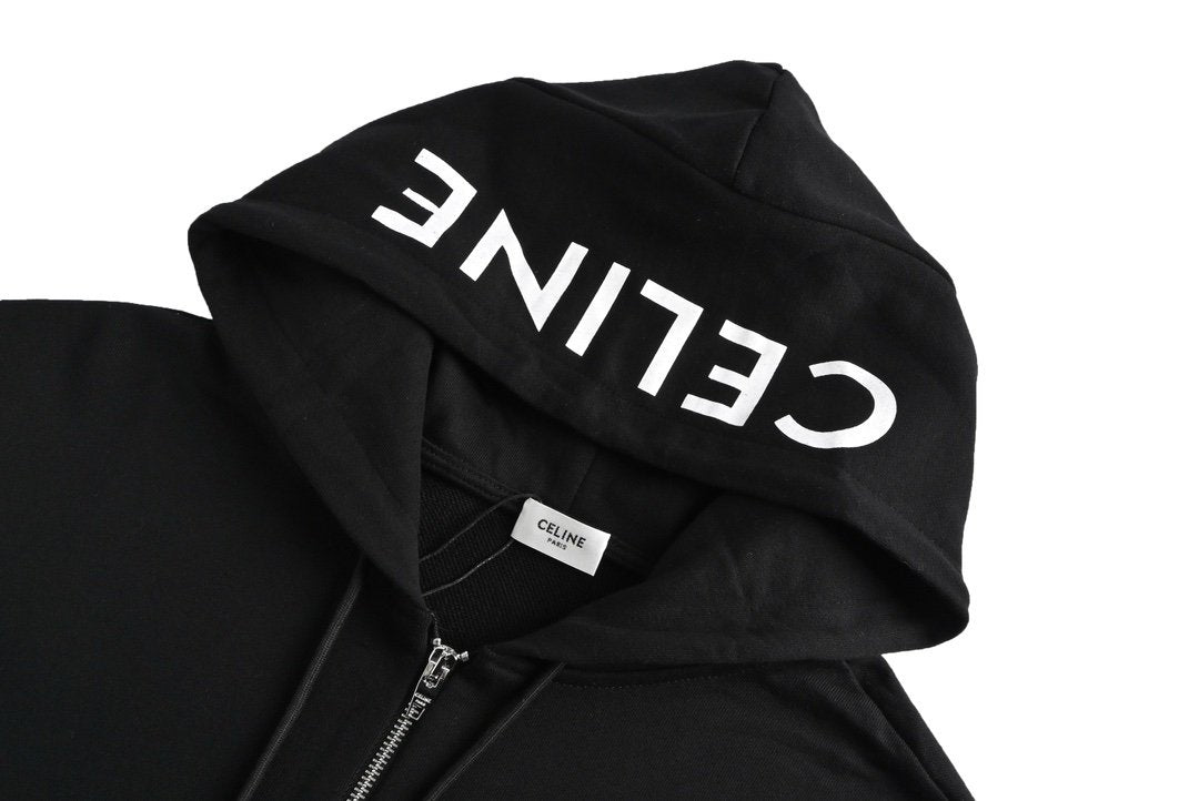 Celine Cotton Fleece Tracksuit Black