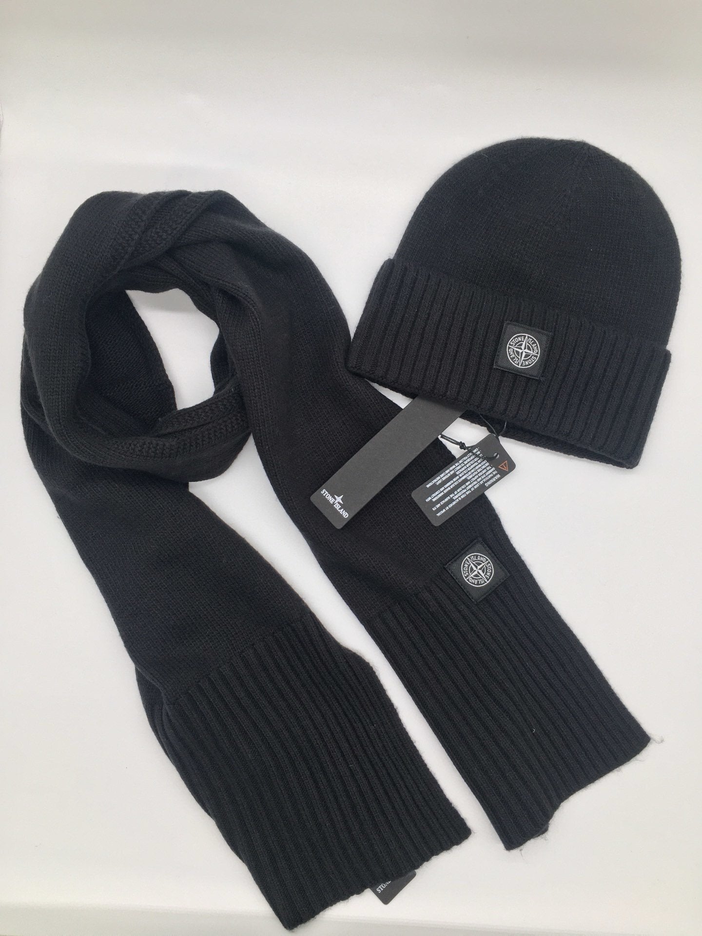 Stone Island Mini Logo Sjaal & Muts Set