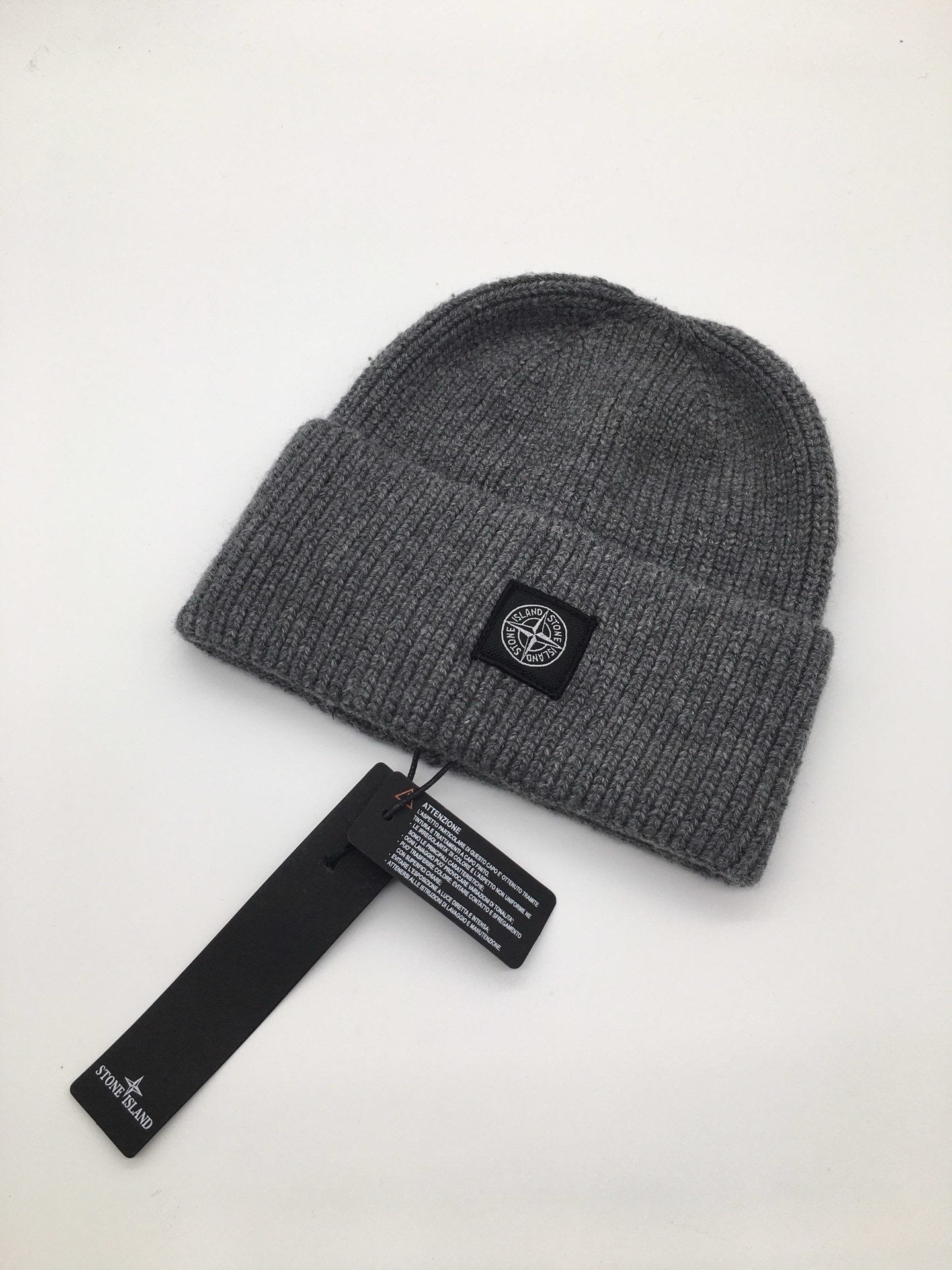 Stone Island Mini Logo Patch Wool Beanie