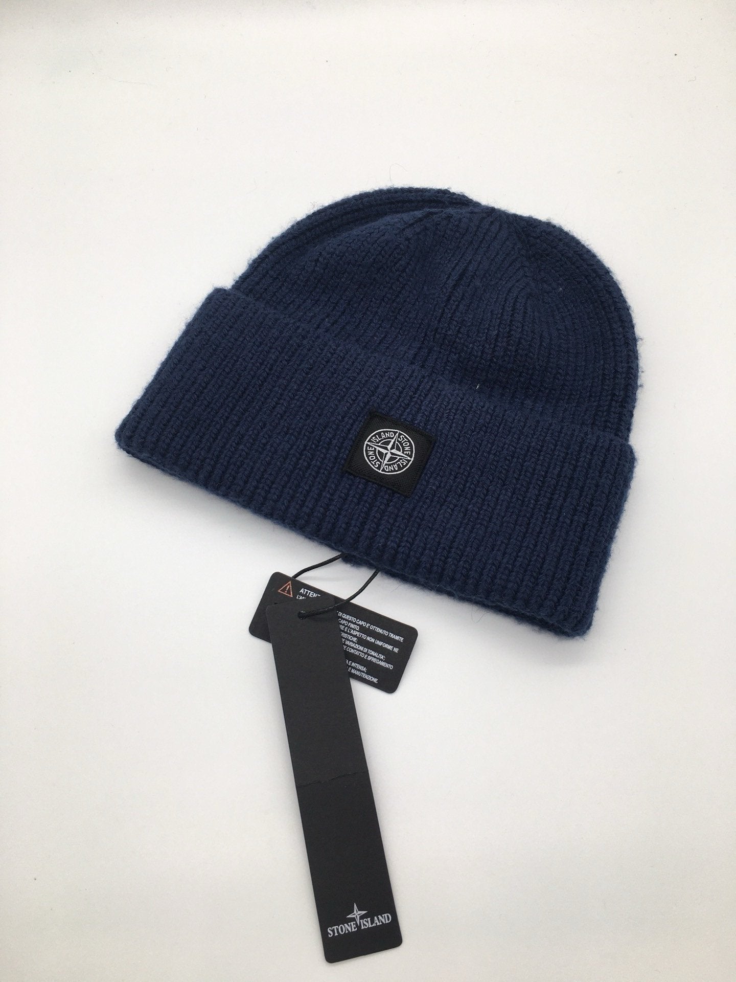 Stone Island Mini Logo Patch Wool Beanie