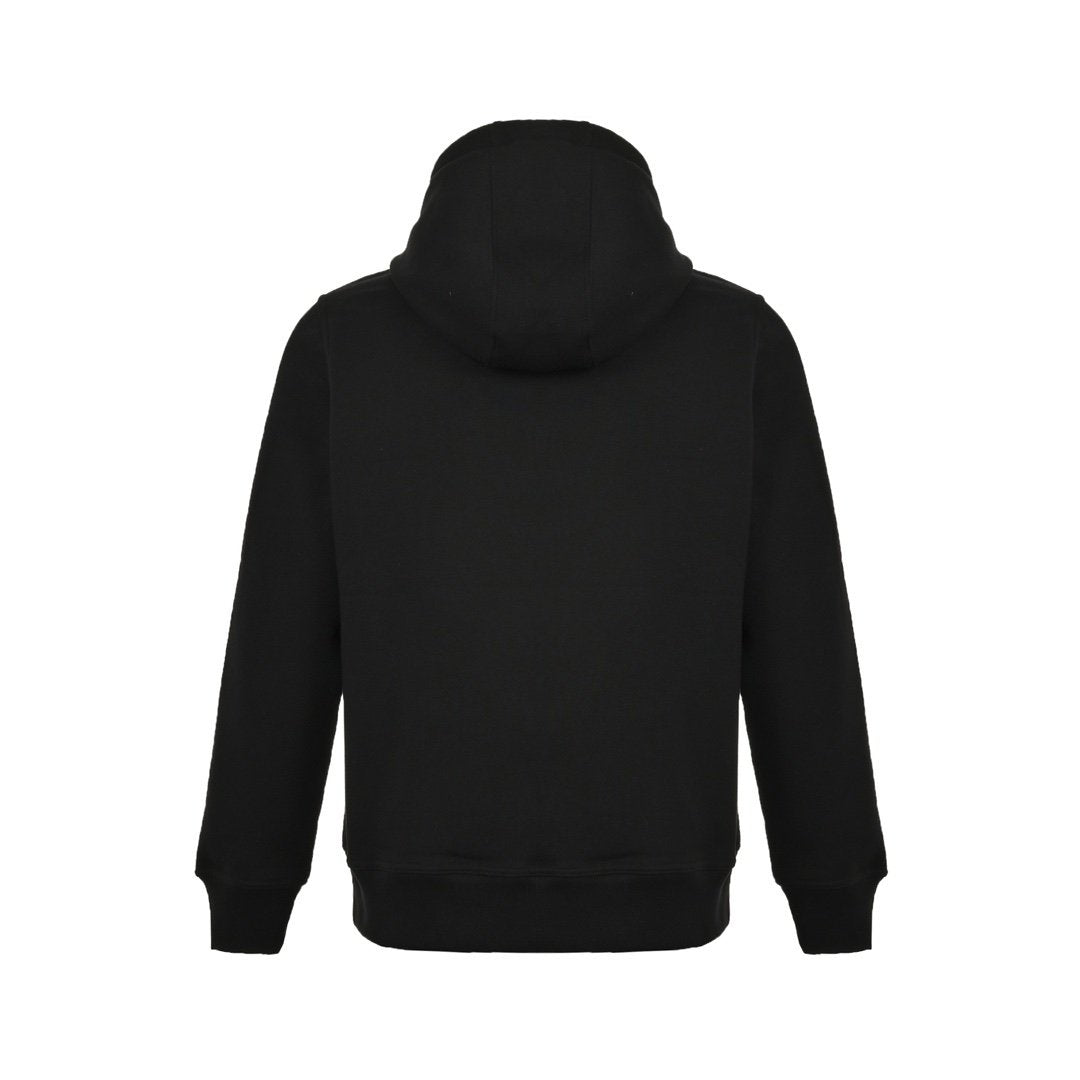 Burberry Letter Graphic Cotton Blend Zip Hoodie Black